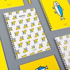 [미르몰]_디자인아이비 꼬등어 먼슬리 플래너.ver2☆☆☆☆☆, 선택☞☞_YELLOW