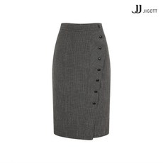 JJ지고트 버튼 러플 스커트 GJAA0SK15