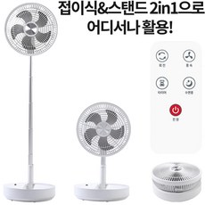 휴앤봇 P4010W 접이식 무선 선풍기 휴대용 탁상용 캠핑용 USB 리모컨선풍기