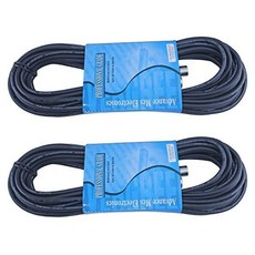 MCSPROAUDIO 2.1m(75피트) 수-암 3핀 XLR 마이크 케이블 2팩