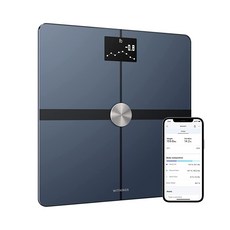 Withings Body+ - 디지털 Wi-Fi 스마트 체중계 자동 스마트폰 앱 동기화 체지방 BMI 전신 체성분 측정 수분 비율 근육 및 뼈 질량 측정 기능 임신 추, 검정 +