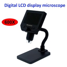 600X 현미경 usb 디지털 비디오 현미경 카메라 4.3 "HD OLED 스크린 g600와 납땜에 대 한 8 LED VGA 현미경|망원경|, 단일, 1개, 러시아