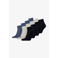 Puma 푸마 여성 단목 양말 중목 발목 12팩 유니섹스 - 스포츠 네이비 그레이 나이트섀도 b T1512503, 43-46, 43-46, 12개
