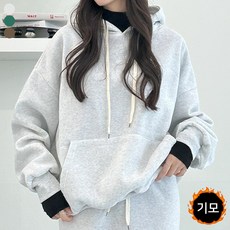 블레스유 남녀공용 오버핏 루즈핏 따뜻한 기모 레터링 후드티 가을 겨울 커플후드 데일리 캐주얼
