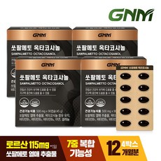 [총 12개월분] GNM 초임계 쏘팔메토115 옥타코사놀 90캡슐, 90정, 4개, 90개