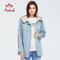 롱 트렌치코트 여성 가을코트 하프 숏 바바리 Astrid 새로운 봄 패션 짧은 후드 착실히 보내다 트렌드 느슨한 도시 얇은 zs-3081