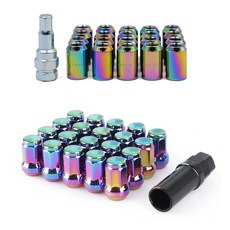발통마켓 자동차 휠너트 잠금장치 휠볼트 20개 1세트 M12x1.5 락너트, 블루, 1개