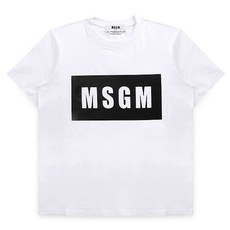 MSGM MSGM 3041MDM95 217298 01 브러시드 로고 여성 반팔티