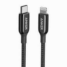 앤커 파워라인 USB-C 투 라이트닝 충전케이블, 90cm, 블랙, 1개