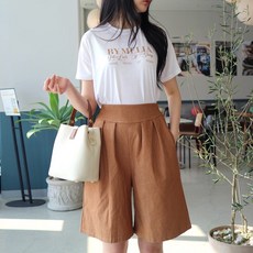 메리앤유 포멀한 스타일링 뒷셔링 5부 치마반바지