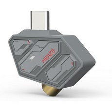 generic Hidizs SD2 DAC 동글 AMP Type C 어댑터 to 3.5mm 여성 헤드폰 잭 PCMDSD HD Mic 지원 TypeC 및 라이트닝 케이블 검정, Grey