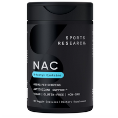 스포츠리서치 엔 아세틸 시스테인 진해거담 NAC 비타민 600mg 90캡슐, 1개, 90정