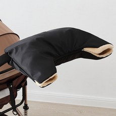 유모차 방한 핸드머프 일체형 장갑 풀커버, 1개, 블랙