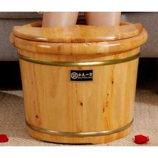 히노끼 족욕기 발 찜질기 마사지 습식 일본풍 족탕, 26cm통 원목커버 구슬발마사지 마각석