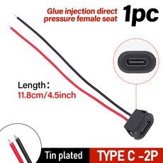 USB C 타입 커넥터 잭 충전기 플러그 포트 타원형 소켓 와이어 고속 2.0 연결 방수 1 개 3 5 10 개, 02 1pcs