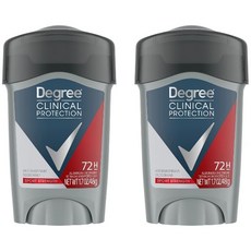 Degree 디그리 데오도란트 클리니컬 프로텍션 남성 72시간 스포츠 데일리 드라이 2팩, 48g, 2개