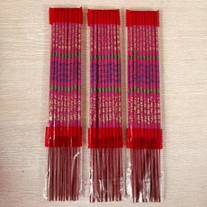 칠나무 제사향 법당 관음 재신 기도향 가정용 단향 18개입, 레드(40cm), 3개