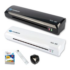 로드메일코리아 A4 코팅기 TLH-257코팅기계+재단기+코너라운더+A4 코팅지 50매, 화이트
