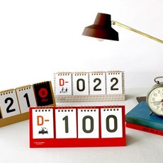 소품공간 신생아디데이달력 기념일 D-DAY캘린더 만년캘린더 출산선물 (3color), RED