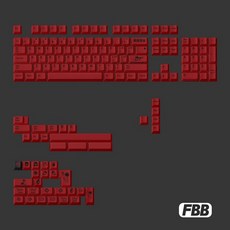 FBB 오리지널 키캡 PBT 승화 나루토 키보드키캡 기계식 레트로 자판, 레드 난폭영업 키캡