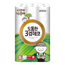 나무야나무야 도톰한 3겹 데코 고급 롤화장지, 30m, 30개입, 1개