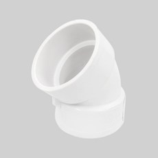 PVC 45도 엘보 50mm 65mm 75mm VG2 파이프 플라스틱 배관 부속 이음관, 1개