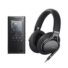 Sony NW-ZX300A + MDR-1AM2 클래식 소스 고해상도 클래식 세트, 검정