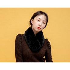 폭스머플러 에코퍼 자석여밈 블랙 색상