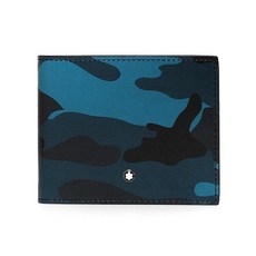 MONTBLANC 몽블랑 118674 사토리얼 6cc 지갑 - 블루 카모플라쥬