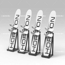 스키 보드 보관대 가정 스노보드 보관 스탠딩거치대, 다리가있는 이중보드 수납선반(32x50x80)
