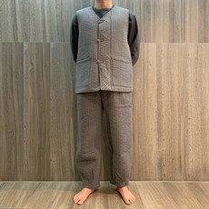 온고지신 한겨울용 털조끼+털누비바지 세트 생활한복(개량한복) 2가지색상