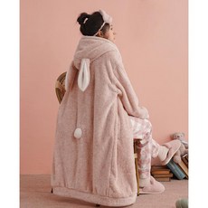 3초가운 이케아샤워가운 가을과 겨울 잠옷 산호 양털 커플 이케아목욕가운 극세사수면잠옷