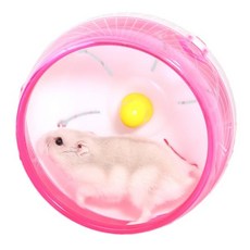 사일런트 햄스터 러닝 휠 조깅 장난감 기니 돼지 고슴도치 작은 동물 운동 액세서리, 01 Pink