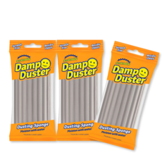 스크럽대디 Damp Duster 먼지 청소 스펀지 회색, 3개