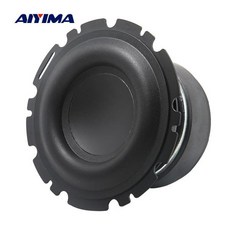 AIYIMA 1 개 4 인치 서브 우퍼 스피커 4 옴 50 와트 책장 확성기 긴 스트로크 고무 멀티미디어 오디오베이, 한개옵션0