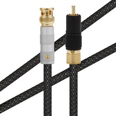 프리미엄 실버 도금 디지털 하이파이 오디오 BNC 케이블 75 옴 8mm 고충실도 신제품 및 품질", 01 RCA to bnc cable_01 2m, 한개옵션2