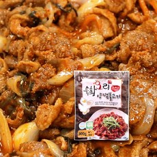 써니네농장 국내산 유황 오리주물럭 매콤 양념 오리불고기 무항생제 300g, 6개