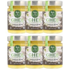 4th & Heart Ghee Clarified Butter Grass-Fed Vanilla Bean 포스앤하트 정제 기버터 바닐라 빈, 255g, 6개