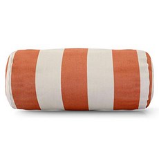 Majestic Home Goods Burnt Orange Vertical Strip Round Bolster 마제스틱 홈 잡화 번트 오렌지 세로 스트립 라운드 볼스터, 1