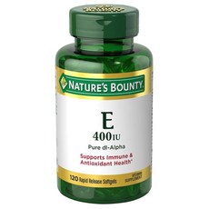 Nature's Bounty E 180mg Pure dI-Alpha Softgels 120 Count Nature's Bounty E 180mg 순수 dI-알파 소프트젤 120, 1개, 120정
