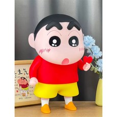 짱구 하트 대형 피규어 맹구 흰둥이 인형 일본 굿즈 장난감 42cm 인테리어 소품, 5번 하트 핑크짱구+모자