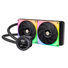 Thermaltake TOUGHLIQUID 울트라 280 CPU 액체 쿨러 AMD(AM5/AM4) Intel(LGA 1700/1200) 2.1인치 회전 LCD 디스플레이 200, 울트라 RGB, 420mm, 블랙