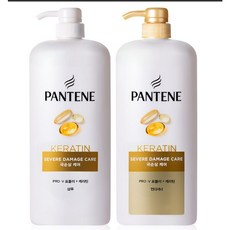 P&G 팬틴 극손상 케라틴 샴푸 린스세트, 1세트, 1.2L