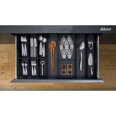 BLUM 블룸 암비아라인 수저분리함 그레이 450 600 900 1200 서랍 디바이더 분할, 450용 - blum