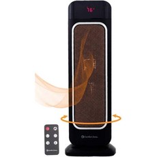 컴포트 존 진동 공간 히터 – Stay Cool 하우징이 있는 세라믹 강제 팬 난방 리모컨 디지털 온도 조절 장치 타이머 대형 디스플레이 및 효율적인 ECO 모드가 타워, 컴포트 존 진동 공간 히터 – Stay Cool 하우징, 1개