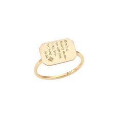 로이드 LLOYD 각인 스퀘어 프레임 골드 반지 LRS19099G