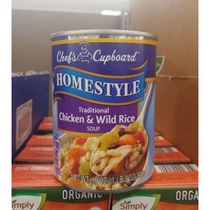 Chefs Cupboard 쉐프스 컵보드 홈스타일 트레디셔널 치킨 & 와일드 라이스 스프 통조림 19oz(538g) 4통