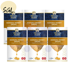 6개 Manuka Health 마누카헬스 마누카 허니 드롭 캔디 진저&레몬맛 65g X 6EA SGL