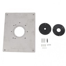 1 세트 목공 테이블 알루미늄 합금 라우터 삽입 플레이트 목공에 대 한 지와 나사 3002359mm, 기본