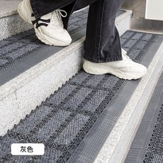 실외용 미끄럼방지 바닥매트 현관계단 계단 웰컴매트 비오는 날 방수 상업용 카펫, 파인애플 패턴 그레이 95x155cm, 1. 그레이 파인애플(미끄럼방지), 1개